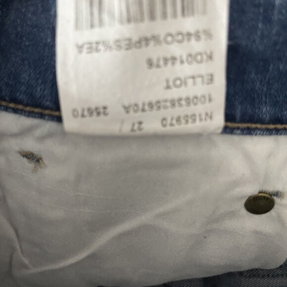 Mavi Jeans Women 27 Blue Elliot High Rise Wide Crop Two Tone Denim New - Picture 12 of 14